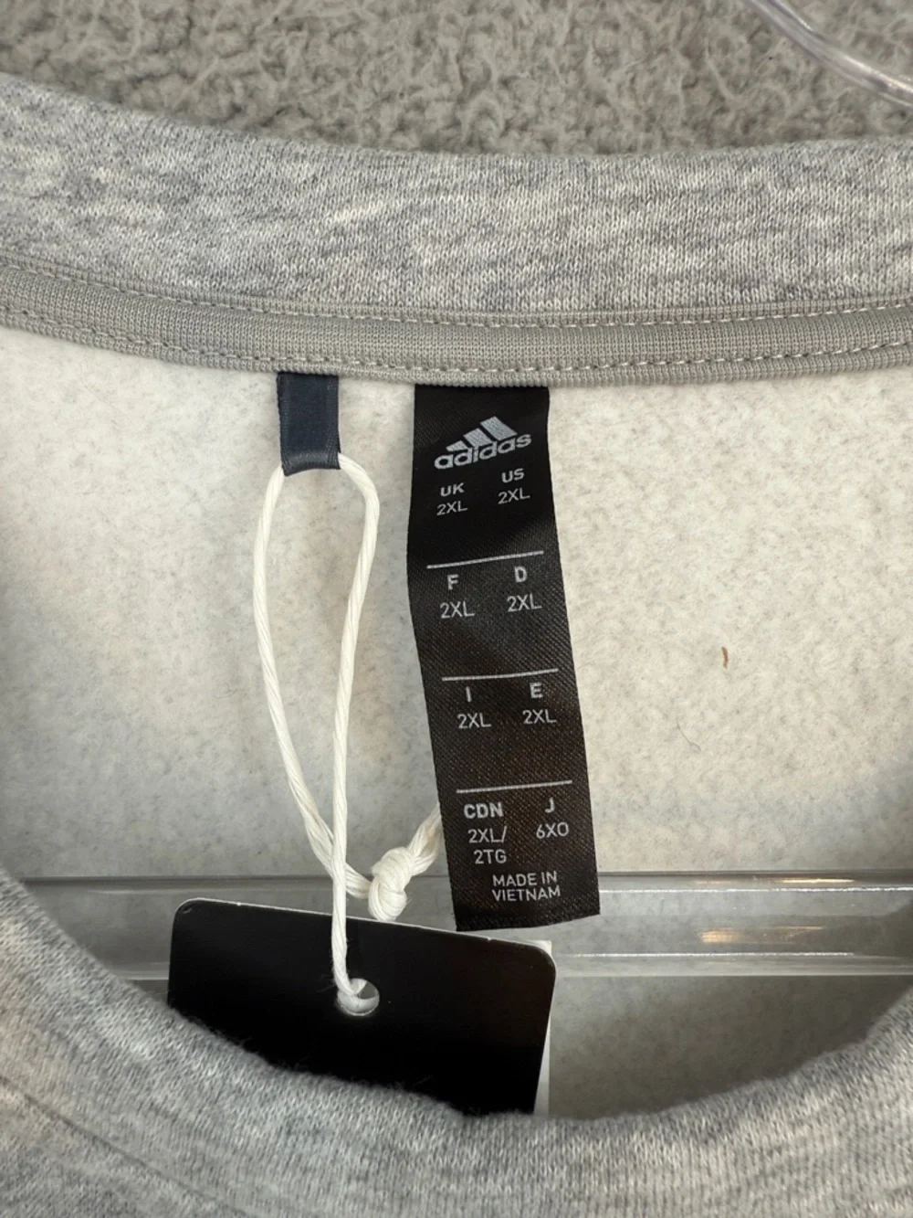 adidas Mens 2XL “Baird” logo crew neck long sleeve sweatshirt Gray Pullover Soft